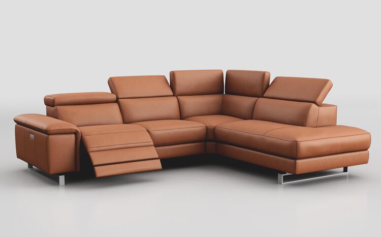 Viserba 3 Corner 2 LHF Power Recliner with Power Head Tilt & RHF Chaise with Manual Head Tilt | Viserba Sofa Range | ScS