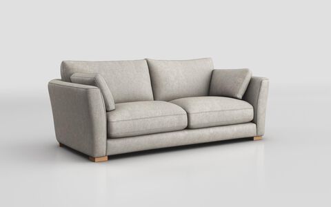 Brown Fabric Torri 3 Seater Sofa