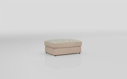 Aspen Fabric Pattern Top Banquette Footstool | Aspen Sofa Range | ScS