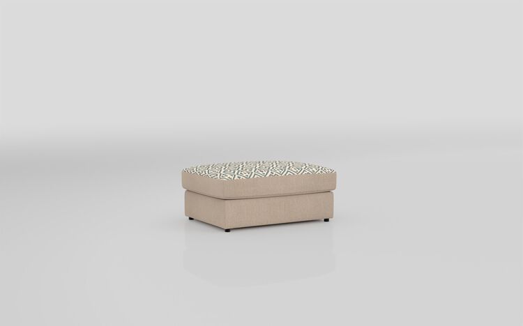 Aspen Fabric Pattern Top Banquette Footstool | Aspen Sofa Range | ScS