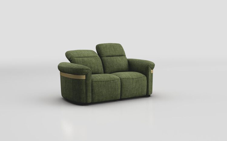 Voltana 2 Seater Sofa with Manual Head Tilt & Gold Trim | Voltana Sofa Range | ScS