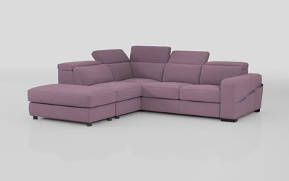 Melizzano 2 Corner 2 Sofa with Sliding Footrest, Left Hand Facing Chaise with Pockets & Ottoman | Melizzano Sofa Range | ScS