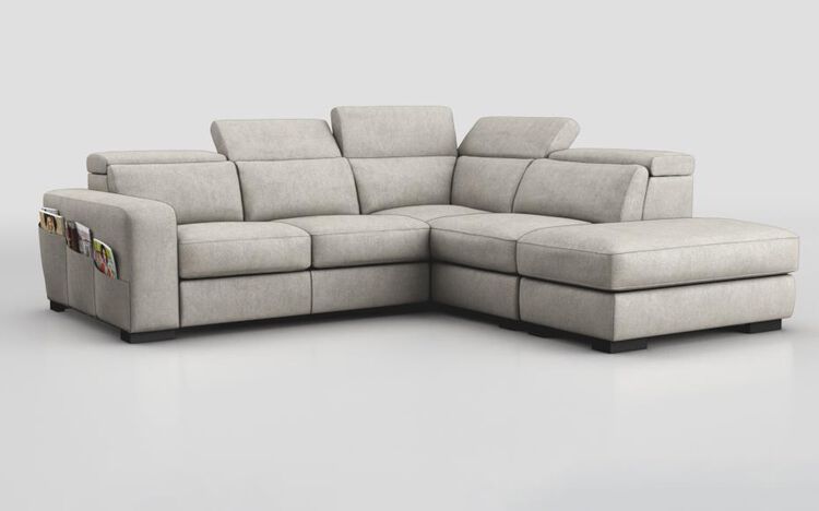 Melizzano 2 Corner 2 with Sliding Footrest & Right Hand Facing Chaise with Pockets | Melizzano Sofa Range | ScS