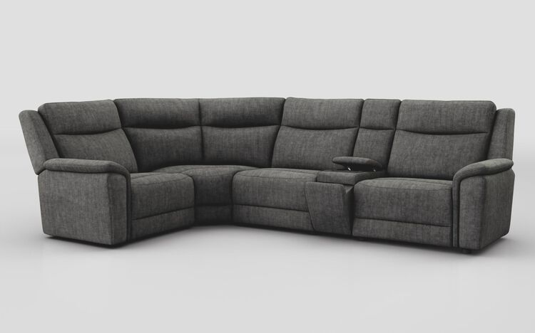 Savio 1 Corner 3 Sofa with Media Console & Silver Charging Pad | Savio Sofa Range | ScS