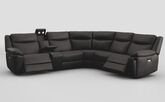 Villa 3 Corner 3 Power Recliner Sofa & Console with Lights