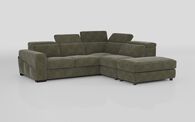 Melizzano 2 Corner 2 Sofa with Sliding Footrest, Right Hand Facing Chaise with Pockets & Ottoman | Melizzano Sofa Range | ScS