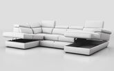 Bagnara Corner Sofa with RHF Storage Lounger, LHF Chaise, Sliding Footrest & Manual Head Tilt