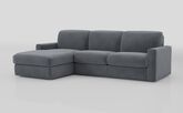 Barete Large Arm 4 Seater Sofa Bed with Left Hand Facing Large Lounger