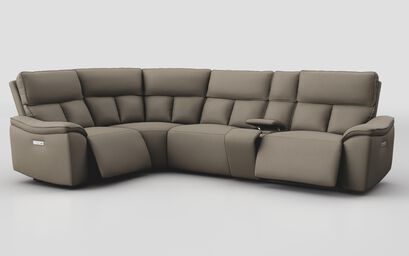 Pianello 1 Corner 3 Power Recliner Sofa with Console & Power Head Tilt | Pianello Sofa Range | ScS