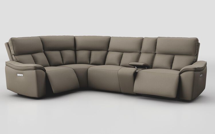 Pianello 1 Corner 3 Power Recliner Sofa with Console & Power Head Tilt | Pianello Sofa Range | ScS