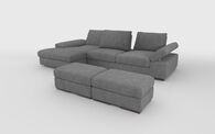 Savazza 4 Seater Sofa with Left Hand Facing Lounger & Two Ottoman Footstools | Savazza Sofa Range | ScS