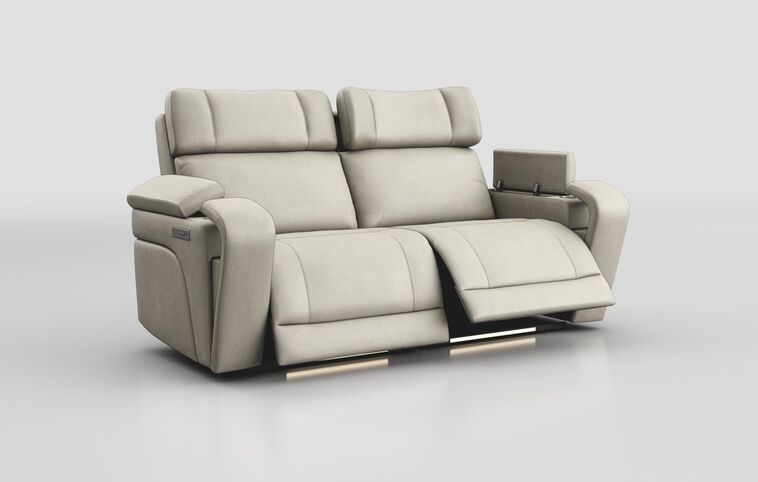 Adstock 3 Seater Power Recliner Sofa with Power Head Tilt, Lumbar, Massage, Audio, Heat & LED Lights