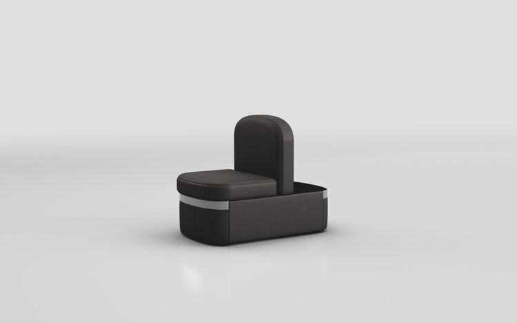Voltana Storage Chair Footstool with Silver Trim | Voltana Sofa Range | ScS
