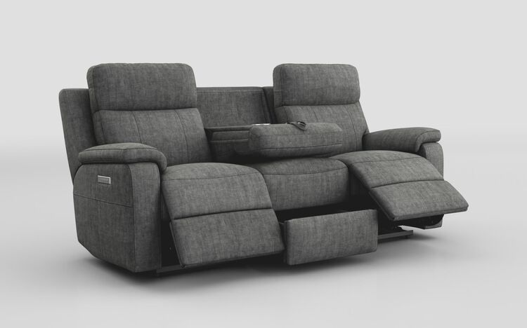 Calboli 3 Seater Power Recliner Sofa with Power Head Tilt, Lumbar, Drawer & Table | Calboli Sofa Range | ScS