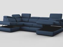 Bagnara Corner Sofa with RHF Storage Lounger, LHF Chaise, Sliding Footrest & Manual Head Tilt | Bagnara Sofa Range | ScS