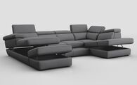 Bagnara Corner Sofa LHF Storage Lounger, RHF Chaise, Sliding Footrest, Head Tilt & Ottoman | Bagnara Sofa Range | ScS