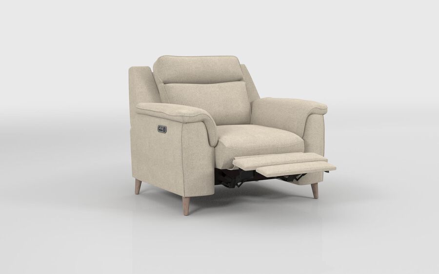 3 Brown Fabric Uxbridge Power Recliner Chair
