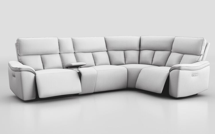 Pianello 3 Corner 1 Power Recliner Sofa with Console & Power Head Tilt | Pianello Sofa Range | ScS