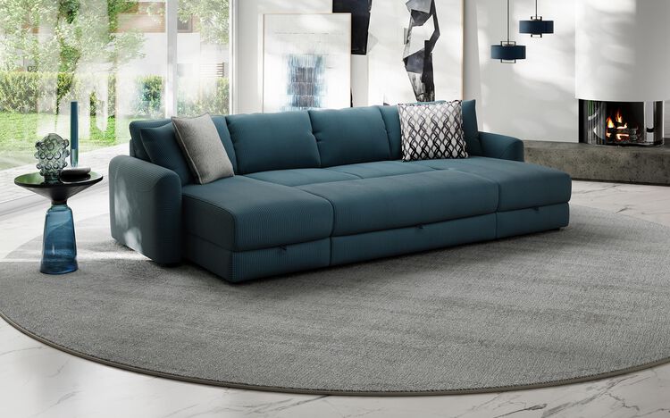 Campigna Large Double Storage Lounger Sofa with Storage Footstool | Campigna Sofa Range | ScS
