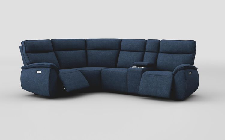 Solara 1 Corner 2 Power with Regular Storage Console | Solara Sofa Range | ScS