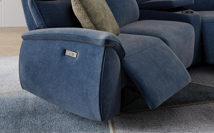 Solara 2 Corner 1 Power with Regular Storage Console | Solara Sofa Range | ScS
