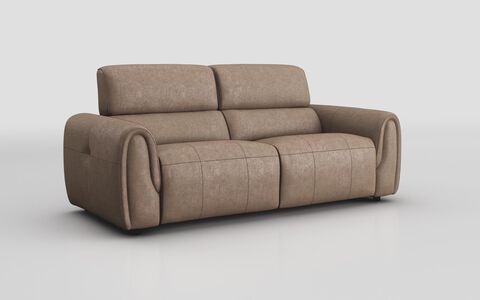 Brown Fabric Serra 3 Seater Sofa