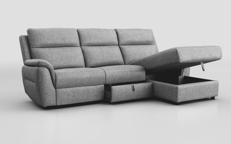 Sogliano 3 Seater Sofa With Drawer & Right Hand Facing Storage Chaise | Sogliano Sofa Range | ScS