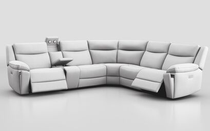 Villa 3 Corner 3 Power Recliner Sofa & Console with Lights | Villa Sofa Range | ScS