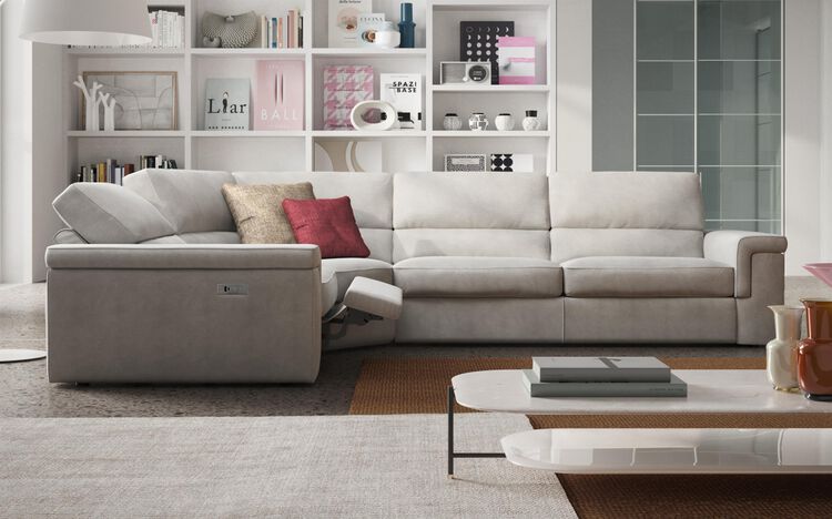 Crociale 1 Corner 3 Sofa Bed with Left Hand Facing Single Power Recliner | Crociale Sofa Range | ScS