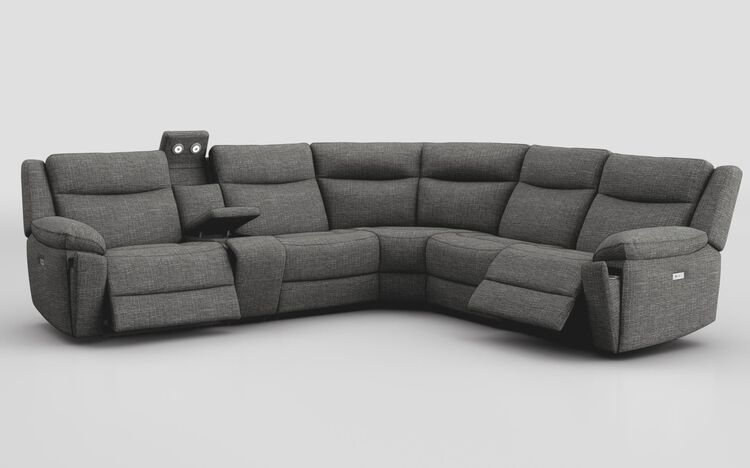 Villa 3 Corner 3 Power Recliner Sofa & Console with Lights | Villa Sofa Range | ScS