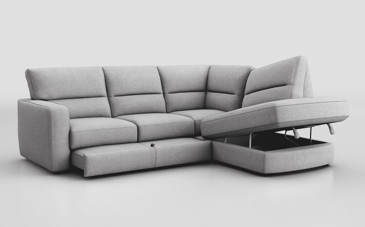 Tredozio 3 Corner 2 with Left Hand Facing Sliding Footrest & Right Hand Facing Chaise with Storage | Tredozio Sofa Range | ScS