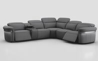 Voltana 2 Corner 2 Power Recliner with Left Facing Console, Manual Head Tilt, LEDs & Silver Trim | Voltana Sofa Range | ScS