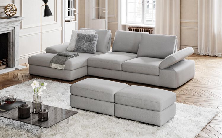 Savazza 4 Seater Sofa with Adjustable Back Rest Left Hand Facing Lounger | Savazza Sofa Range | ScS