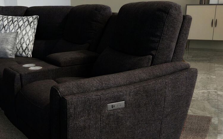Valbiano Express 2 Corner 2 Power Recliner with Right Hand Facing Console | Valbiano Sofa Range | ScS