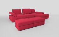 Savazza 4 Seater Sofa with Adjustable Back Rest Right Hand Facing Lounger & Two Ottoman Footstools | Savazza Sofa Range | ScS