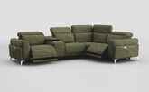 Gattolino 1 Corner 2 Power Recliner Sofa with Manual Head Tilt & Console