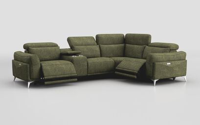 Gattolino 1 Corner 2 Power Recliner Sofa with Manual Head Tilt & Console | Gattolino Sofa Range | ScS