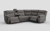 Villa 3 Corner 1 Power Recliner Sofa & Console with Lights