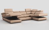 Bagnara Corner Sofa with LHF Storage Lounger, RHF Chaise, Sliding Footrest & Manual Head Tilt