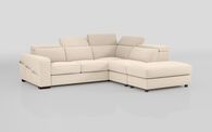 Melizzano 2 Corner 2 Sofa with Sliding Footrest, Right Hand Facing Chaise with Pockets & Ottoman | Melizzano Sofa Range | ScS