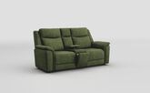 Savio 2 Seater Sofa with Media Console & Silver Charging Pad