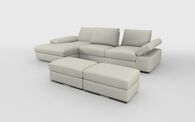 Savazza 4 Seater Sofa with Left Hand Facing Lounger & Two Ottoman Footstools | Savazza Sofa Range | ScS