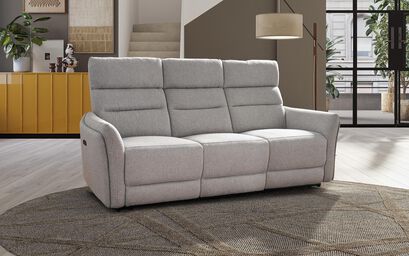 Cleveley 2 Seater Power Recliner with Silver Media Console & Power Head Tilt | Smart Tech Sofas | ScS
