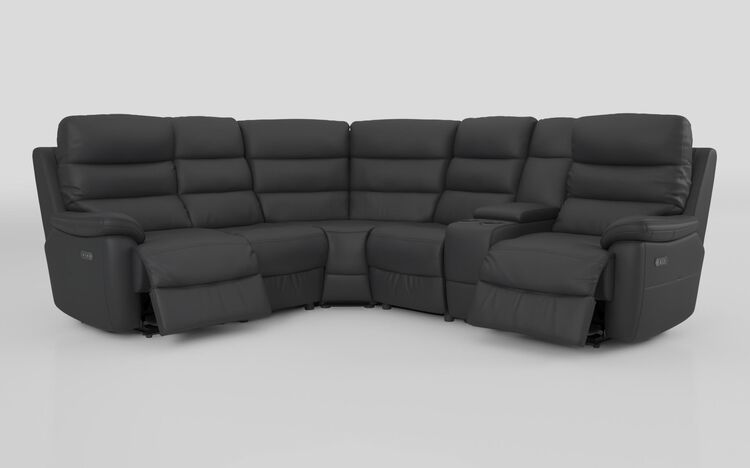 Ossett 2 Corner 2 Power Sofa with Right Hand Facing Console & Head Tilt | Ossett Sofa Range | ScS