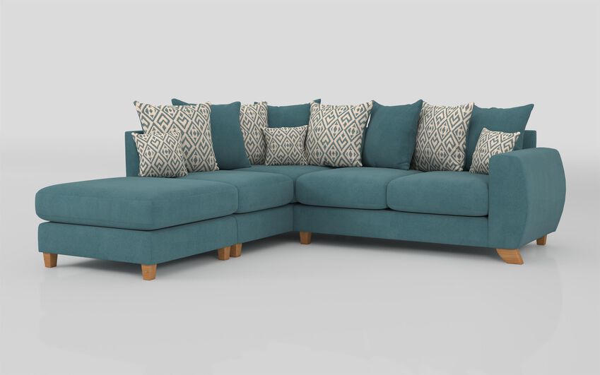 Aspen 1 Corner 2 Left Hand Facing Chaise Scatter Back Sofa