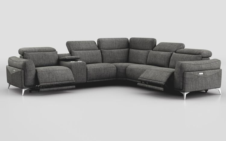 Gattolino 2 Corner 2 Power Recliner Sofa with Manual Headrests & Console | Gattolino Sofa Range | ScS