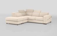 Melizzano 2 Corner 2 Sofa with Sliding Footrest, Left Hand Facing Chaise with Pockets & Ottoman | Melizzano Sofa Range | ScS