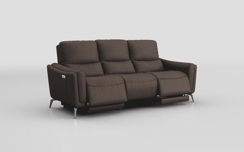 ScS Living Beige Valbiano 3 Seater Power Recliner Sofa