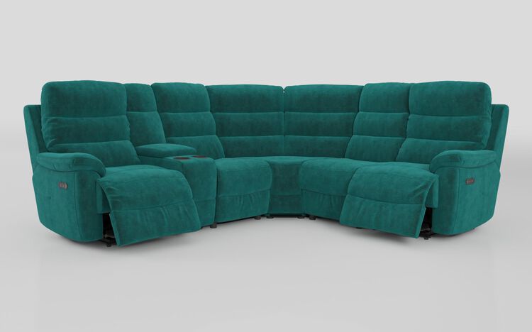 Ossett 2 Corner 2 Power Sofa with Left Hand Facing Console & Head Tilt | Ossett Sofa Range | ScS