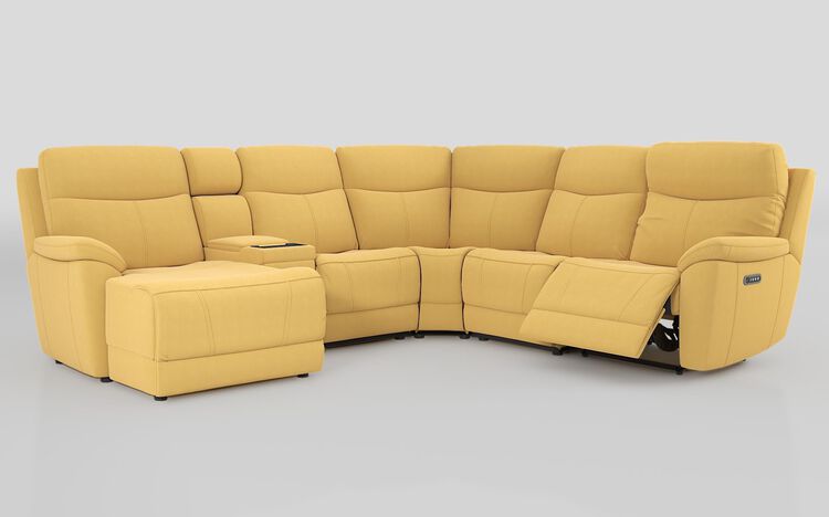 Eldwick 3 Corner 3 Right Hand Facing Power Left Hand Facing Console & Chaise Sofa with Head Tilt | Eldwick Sofa Range | ScS